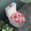 Universell passender, elastischer WC-Deckelbezug mit Blumenmotiv, universell passend 2