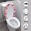 Universell passender, elastischer WC-Deckelbezug mit Blumenmotiv, universell passend 3