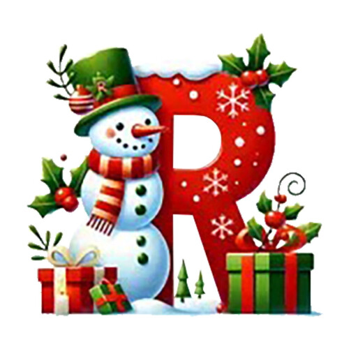 Ensemble de décorations de Noël en forme de lettres 1
