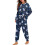 Women's Shark Print Drawstring Pajama Set Long Sleeve Top 4