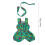 Salopette en coton vert pour poupées reborn de 20 cm 3