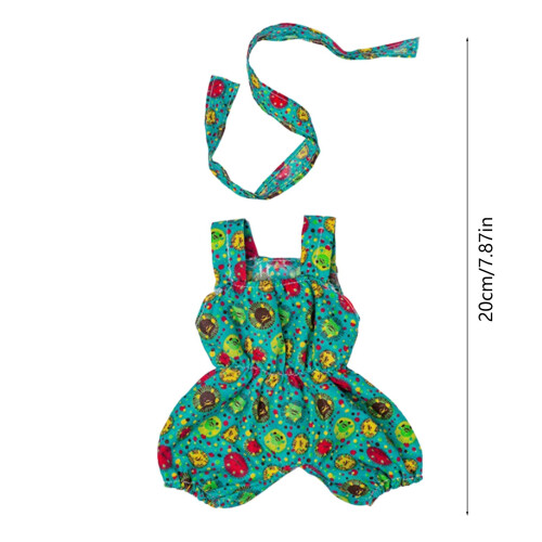 Salopette en coton vert pour poupées reborn de 20 cm 2