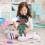Salopette en coton vert pour poupées reborn de 20 cm 4
