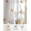 White Thanksgiving Pumpkin Sheer Curtains 52x72 in Fall 6
