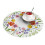 Runda bordstabletter med vårblommor, 4-pack, 35 cm 4
