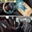 Set di coprisedili per auto Beach Turtle da 14 pezzi con volante 4