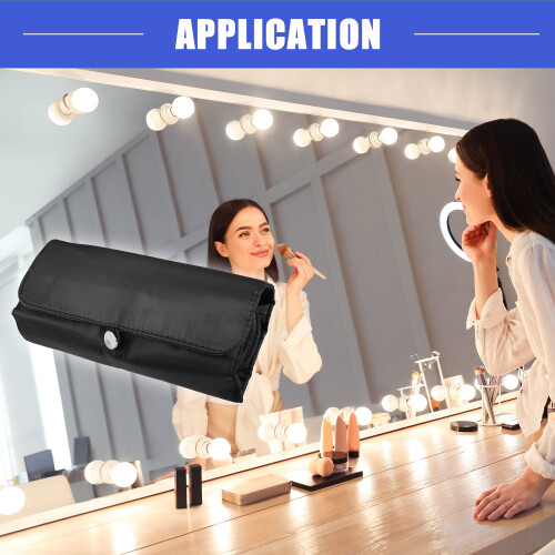 Travel Makeup Bag Waterproof Black 1 Pc 1