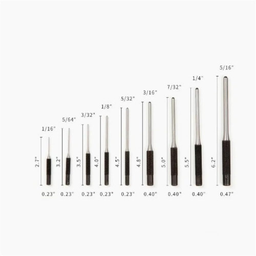 Roll Pin Punch Set with Spherical Tip 9 Pieces 1