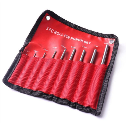 Roll Pin Punch Set with Spherical Tip 9 Pieces 2
