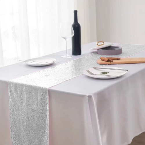 Drapeau de table à paillettes scintillantes en polyester (1 pièce) 1