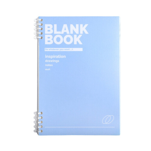 Ice Blue B5 Journal 25x17.8x1.5 cm Plastic Cover Notebook 1
