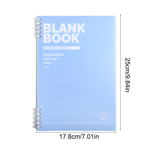 Ice Blue B5 Journal 25x17.8x1.5 cm Plastic Cover Notebook 2
