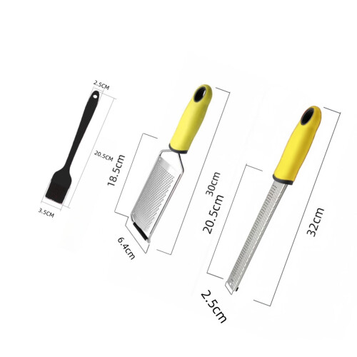Râpe à fromage en acier inoxydable, 3 pièces 1