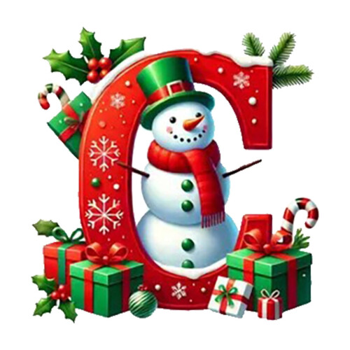 Ensemble de décorations de Noël en forme de lettres 1