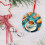 Coffee and Bread Christmas Ornament Glass Round 1 Pack 8