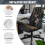 Housse extensible pour chaise de bureau avec fermeture à pression et motif papillon 6