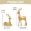 Gold Reindeer Christmas Decor Set Resin 2 pcs 3