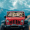 Πτυσσόμενο σκίαστρο ηλίου Golden Retriever για Jeep Wrangler 3