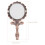 Vintage Handheld Mirror Embossed Metal Compact Makeup Mirror 2