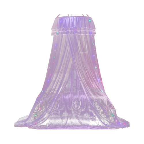 Round Dome Mosquito Net Canopy with Ceiling Hook for Twin 1