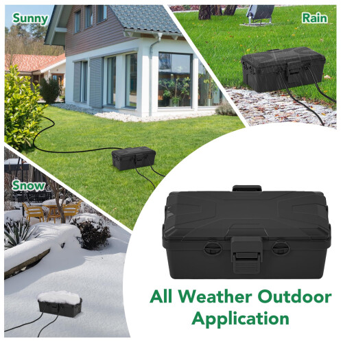 6-Port Weatherproof Electrical Junction Box Heavy-Duty PP 1