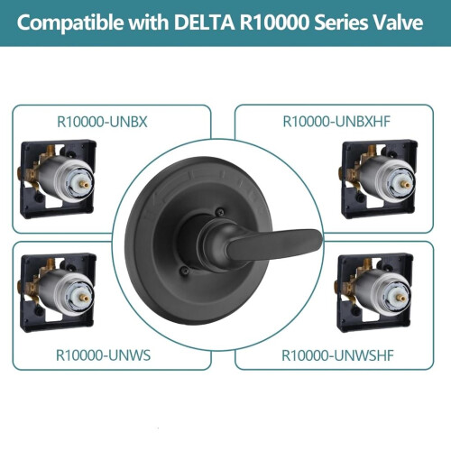 Shower Valve Trim Kit with Temperature Control for Home Use 2