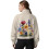 Women's Oversized Quarter-Zip Cropped Sweatshirt Floral 2