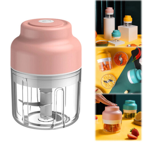 Mini Electric Garlic Chopper USB Rechargeable Portable 1pc
