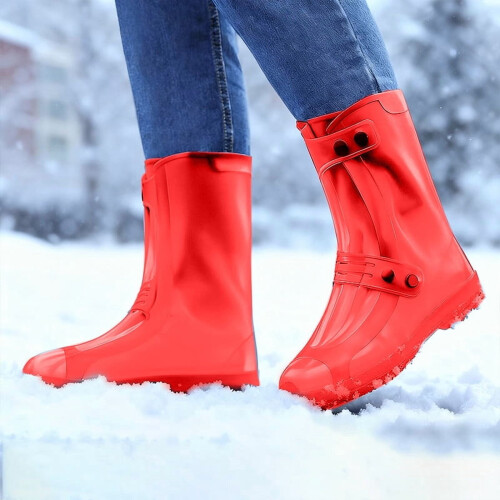 Waterproof Silicone Shoe Covers for Adults, Reusable 2