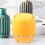 OUNONA Mini Trash Can with Lid Yellow 8