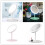 FRCOLOR LED Desk Makeup Mirror Rechargeable USB Three-Color 2
