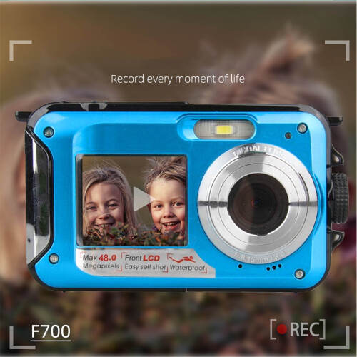 Waterproof Digital Camera 2.7K 48MP with Selfie Screen 2