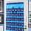 Classroom Organizer Pocket Chart Blue Cloth Iron 10 Pockets 2