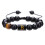 Black Onyx Bead Bracelet for Men 10mm Adjustable 7