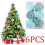 Gold Glitter Christmas Ornaments Set 6 pcs 5