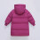 Children's Knee-Length Down Jacket White Hot Pink 3