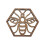 Wooden Hex Coaster Set Honeycomb Design 6 pcs 1