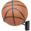 Wall-Mount Basketball Holder Black Walnut Base Metal Ring 1 5