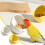 Ceramic Bird Feeder with Peony Pattern Yellow 3