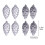 Silver Plastic Christmas Ornaments 3.5In 8-Pack 2
