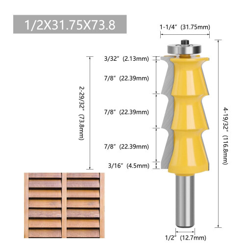 Louver Shutter Router Bit Carbide Milling Cutter with 1