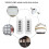 2Pcs Wireless Remote Control Learning Code EV1527 Module with Antenna ABCD 4 Button Control 1000M Long Range Opener 4
