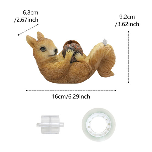 Squirrel Tape Dispenser Resin Desktop Decor 1pc 2