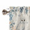 Owl Christmas Kitchen Curtains Set Blue Eucalyptus Floral 5
