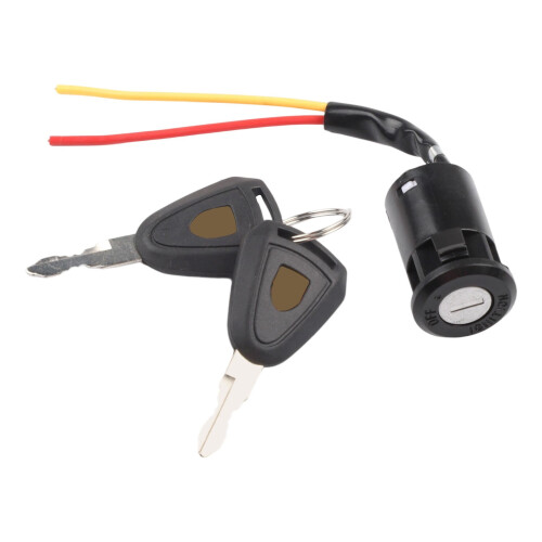 Electric Bike Ignition Key Switch 2-Wire Lock Replacement