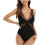 Women's Sheer Mesh Sleeveless V-Neck Bodycon Bodysuit 1