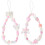 Pink Beaded Y2K Phone Charm 2 pcs Butterfly Bow Keychain 1