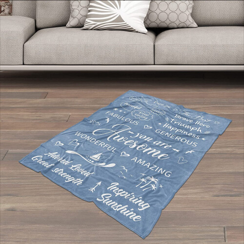 Purple Inspirational Throw Blanket 30x40 in 2