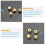 Volume Amplifier Knob for Guitar Golden 4 pcs 2