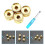 Volume Amplifier Knob for Guitar Golden 4 pcs 6